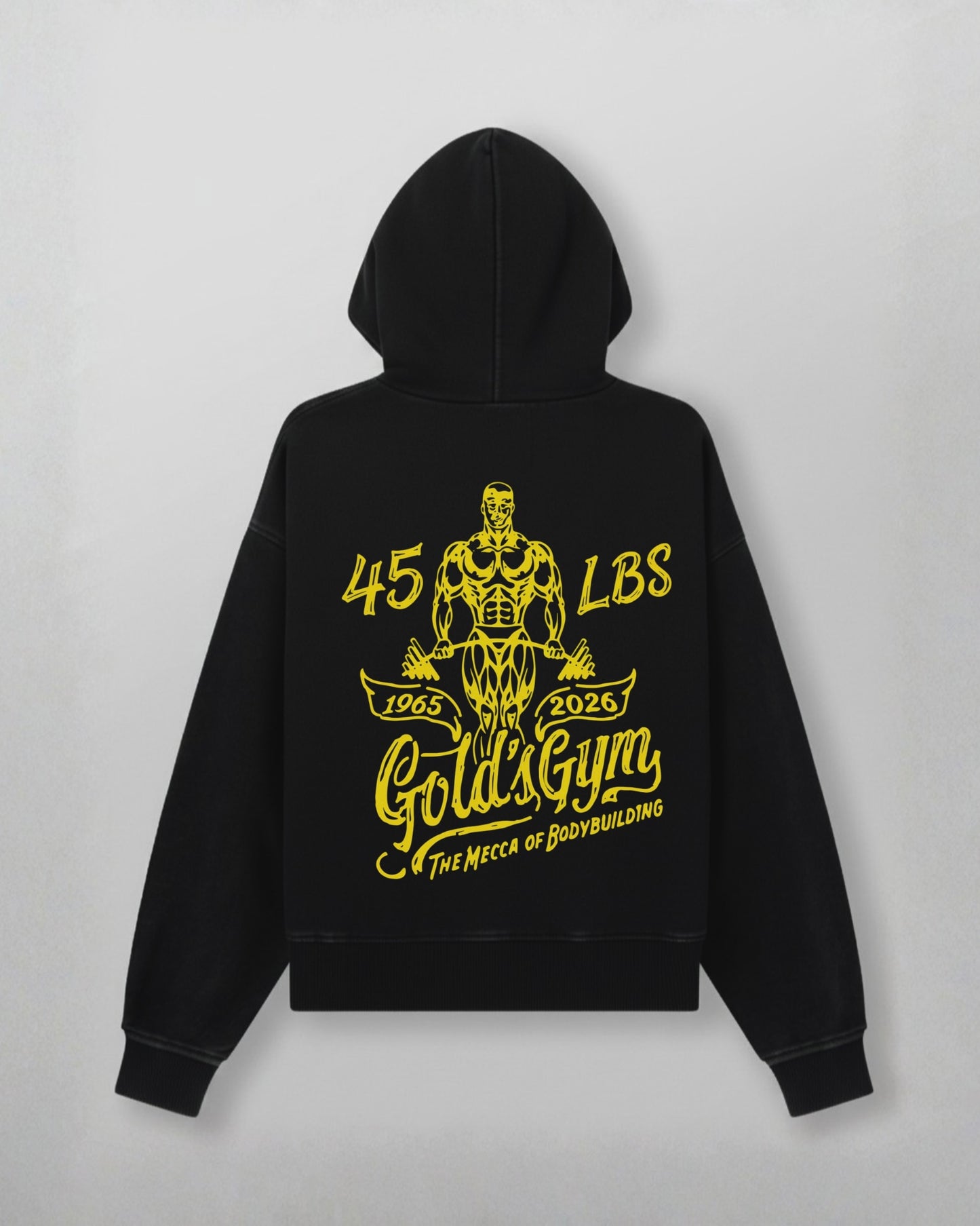 45LBS x Gold's Gym Legacy Hoodie – Jet Black