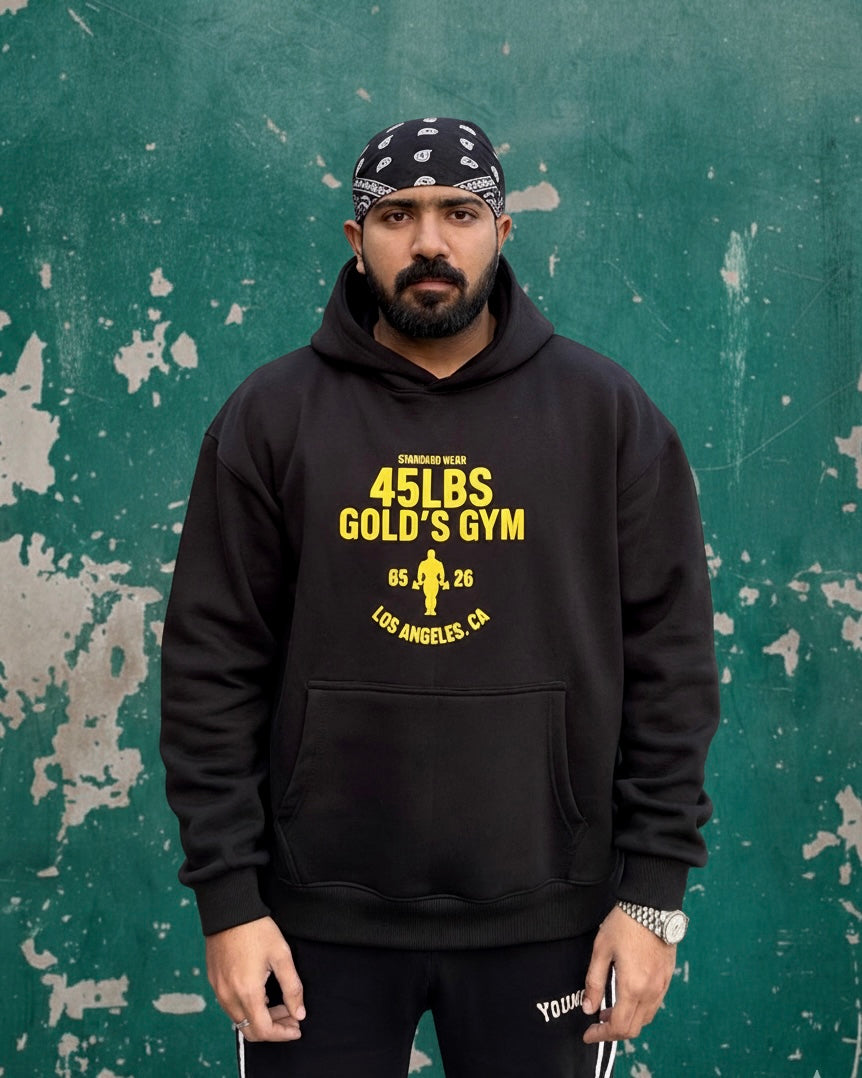 45LBS x Gold's Gym Legacy Hoodie | Black