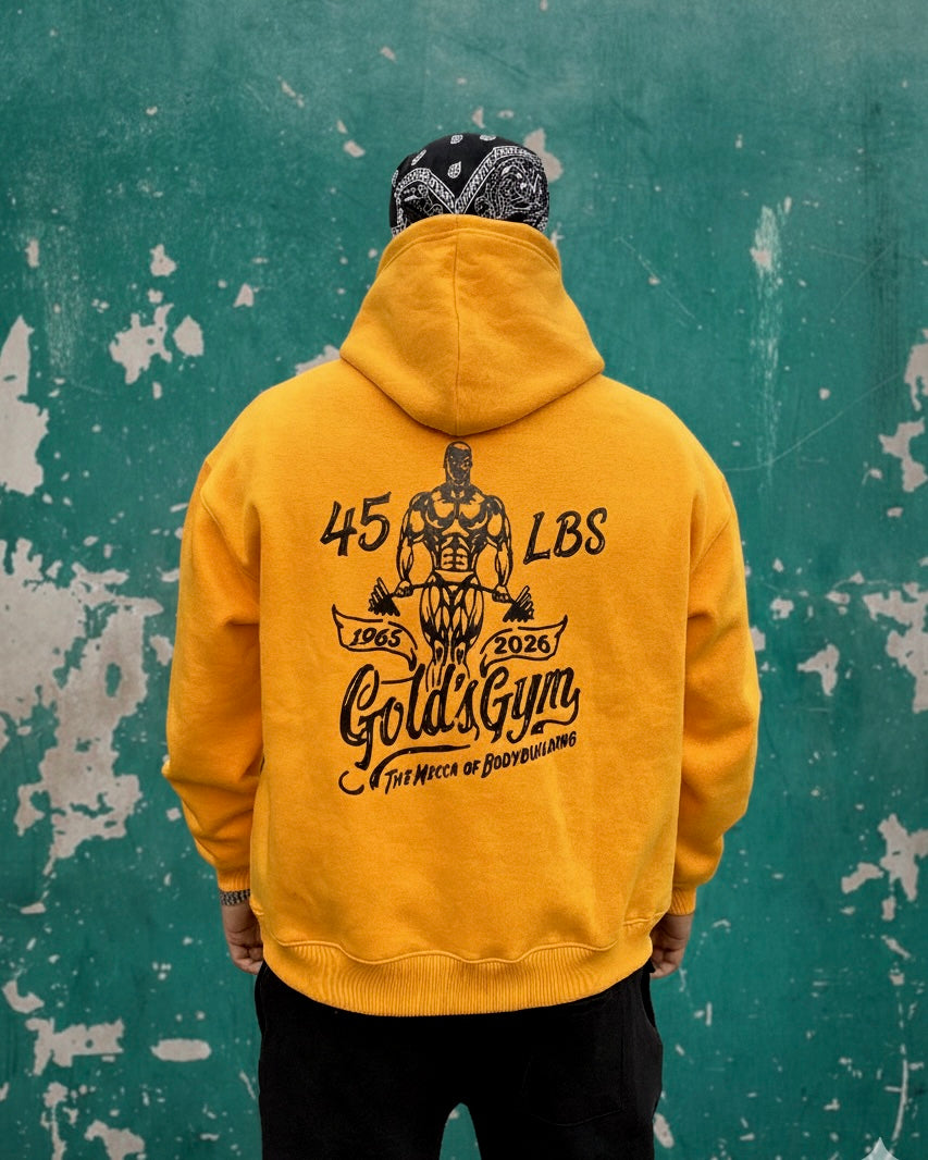 45LBS x Gold's Gym Legacy Hoodie | Mustard