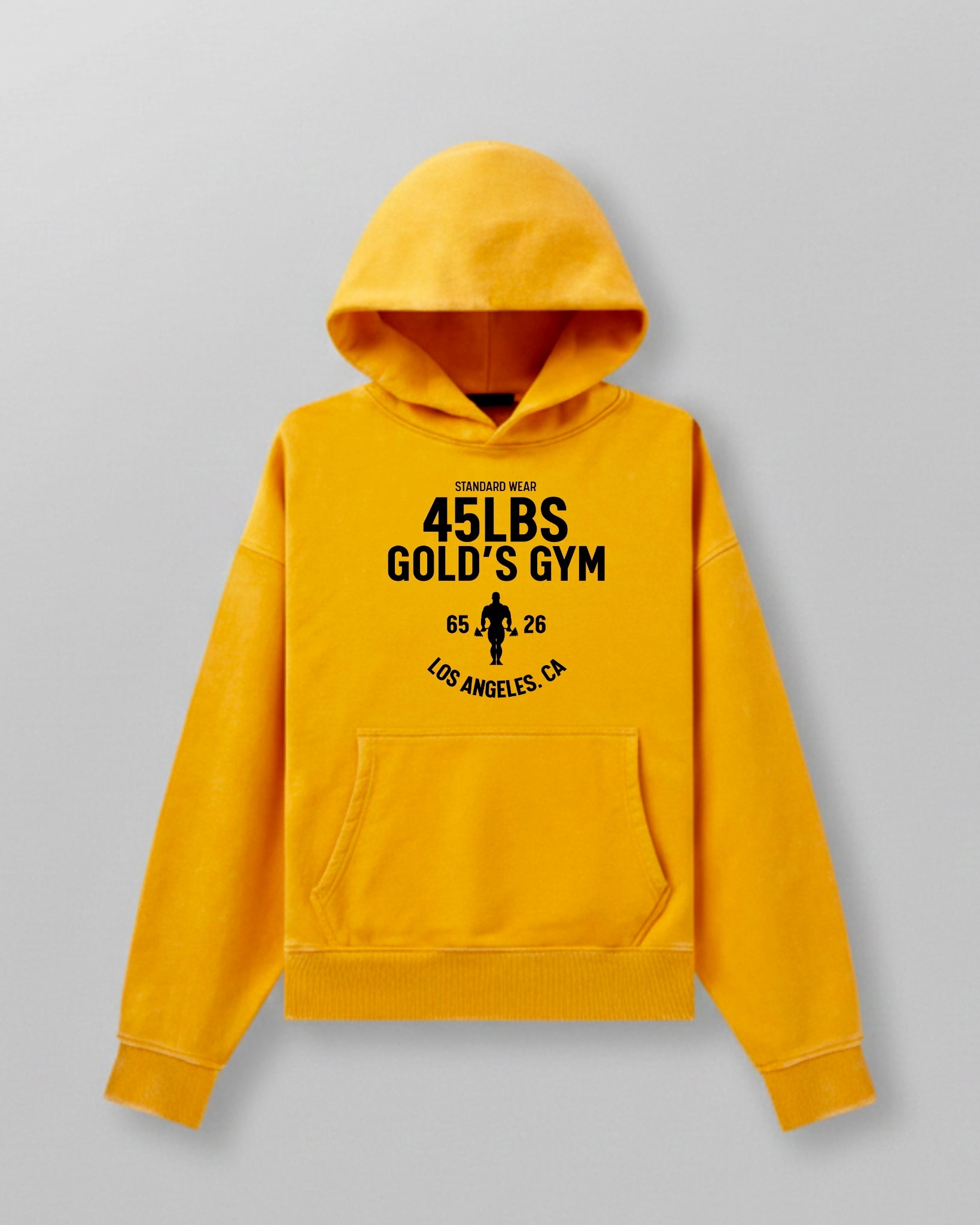 45LBS x Gold's Gym Legacy Hoodie | Mustard