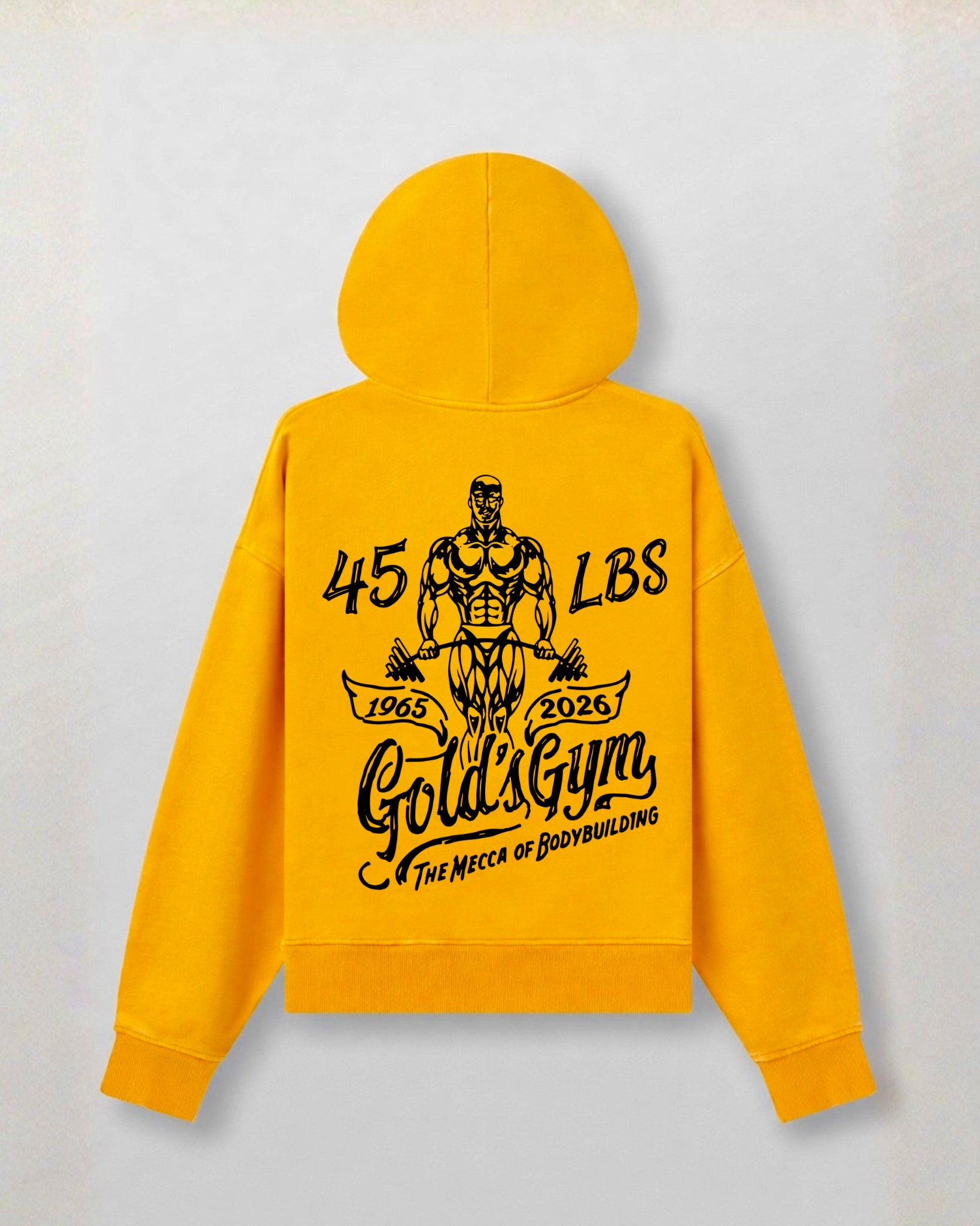 45LBS x Gold's Gym Legacy Hoodie | Mustard